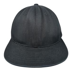 KB ETHOS Snapback Hat Black One Size Adjustable Solid Vent Holes Blank